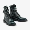 Fashion Anfibio con Fibbia Stivaletti Flat