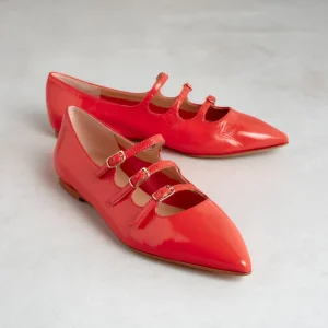 Online Ballerina Rossa Triplo Cinturino Ballerine