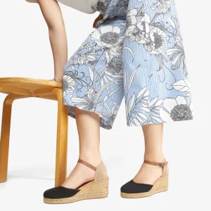 Discount Campesina Nera Sette Corde Espadrillas