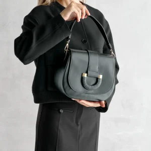 Clearance Crossbody Nera in Pelle Borse