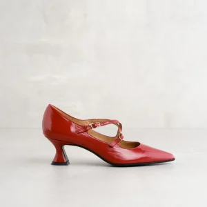 Clearance Decolleté Rossa Doppio Cinturino Décolleté