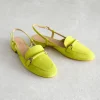 Discount Mocassino Slingback Lime Mocassini