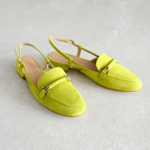 Discount Mocassino Slingback Lime Mocassini