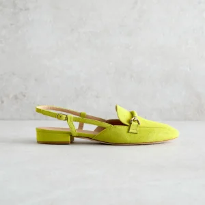 Discount Mocassino Slingback Lime Mocassini