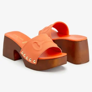 Hot Mule Morsetto Sandali Con Tacco