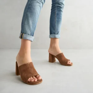 Online Mule Scuro Sandali Con Tacco