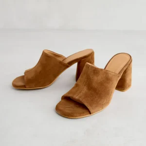 Online Mule Scuro Sandali Con Tacco