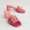 Sale Mule Gioiello Sandali Con Tacco