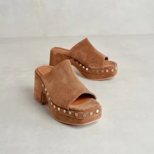 Clearance Mule Open Toe Sandali Con Tacco