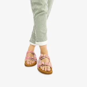 Best Mule Rafia Lilla Sandali Flat