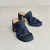 New Mule Tacco Cubano Sandali Con Tacco