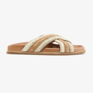 Fashion Sandalo Etnico Gold Sandali Flat