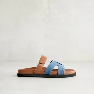 Hot Sandalo Fussbet Denim Sandali Flat