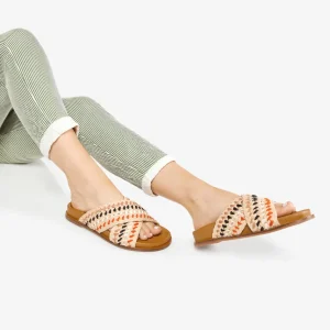 Best Sandalo in Rafia Multi Beige Sandali Flat