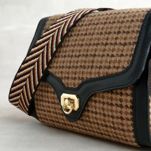Hot Satchel Bag Pied de Poule Borse