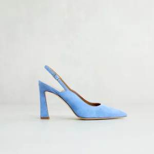 Sale Slingback Camoscio Jeans Décolleté