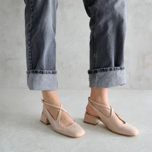 Hot Slingback Cipria Décolleté