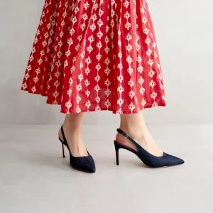 Hot Slingback Denim Décolleté