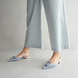 Online Slingback Denim Ballerine
