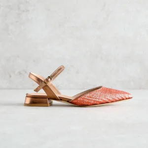 Online Slingback in Rafia Ballerine