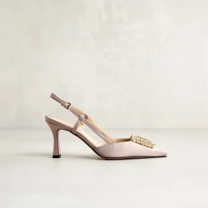 Clearance Slingback in Raso Décolleté
