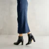 Clearance Stivaletto in Pelle Nera Stivaletti Con Tacco