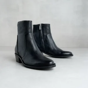 Hot Stivaletto in Pelle Nera Stivaletti Con Tacco