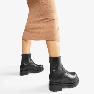 Hot Stivaletto Zip Posteriore Stivaletti Flat