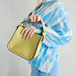Online V-Bag in Pelle Lime Borse