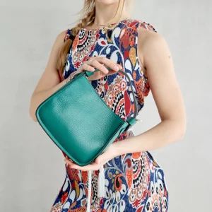 Hot V-Bag in Pelle Pavone Borse