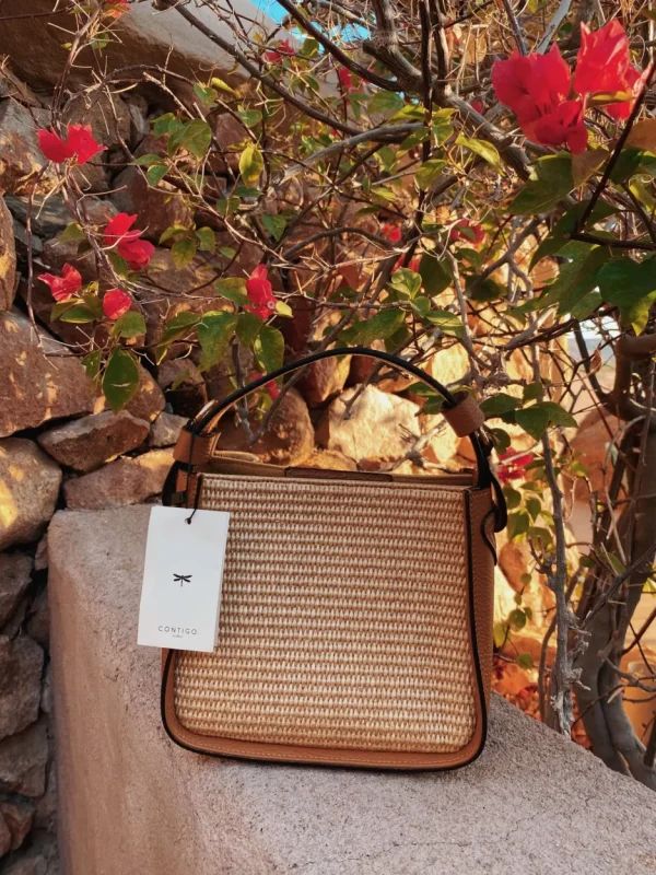Discount V-Bag Rafia Chiaro Borse